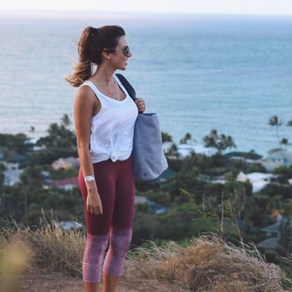 Ombré Lululemon Seamlessly Street Crops Leggings - Picture 1 of 12